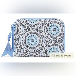 Vera Bradley RFID Small Zip Around Wallet in Mini Sketched Medallion